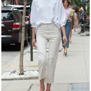 Rachel Comey Frayed High Waisted Jeans